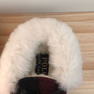 Polo by Ralph Lauren Shoes - Polo Ralph Lauren Baby Slippers Red Plaid Fur Gift Polo by Ralph Lauren Shoes - Polo Ralph Lauren Baby Slippers Red Plaid Fur Gift